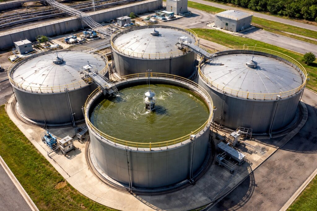 wastewater storage tanks