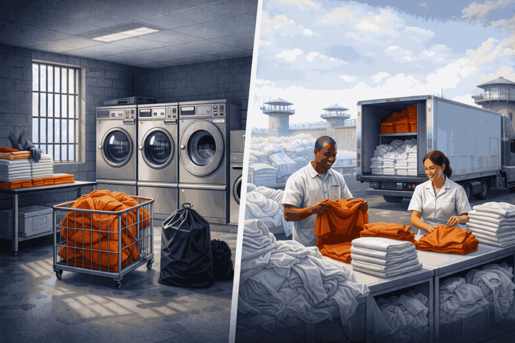 On-Premise Laundry Equipment vs Outsourced Laundry Services in Prison Operations