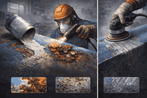 Metal paint stripping